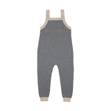 Heirloom Knits Knit Overalls-Dried Blue/Cream Print