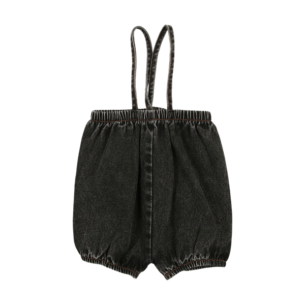 パンツ draped suspender shorts black M Denim Suspender Shorts - Black – Lil Legs Baby