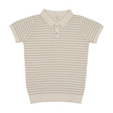 Textured Stripe Knit Polo-Shrub Green