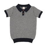 Multi Knit Polo-Navy