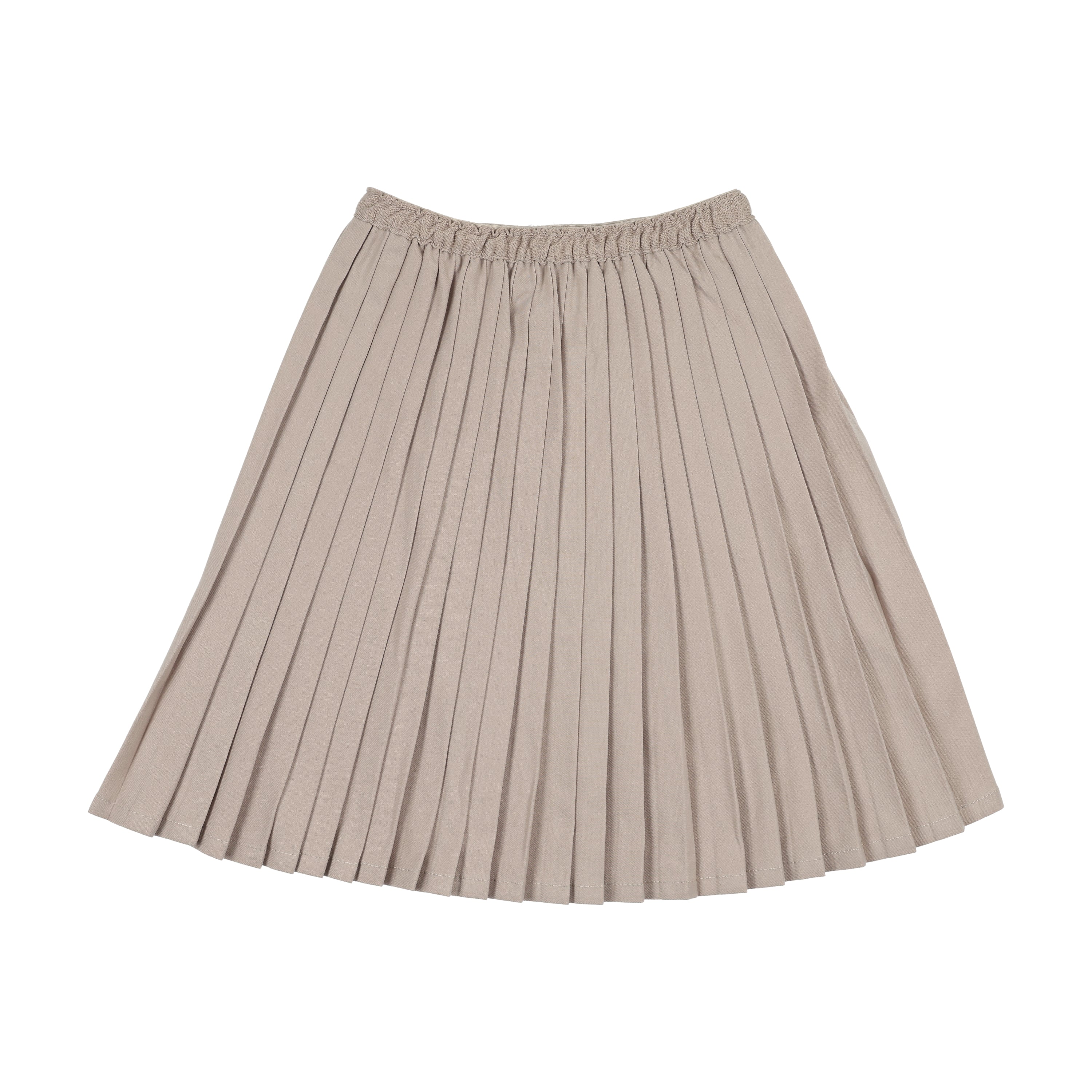 Knife Pleated Skirt-Wheat