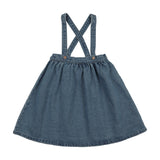 Denim Suspender Jumper-Mid Blue Wash