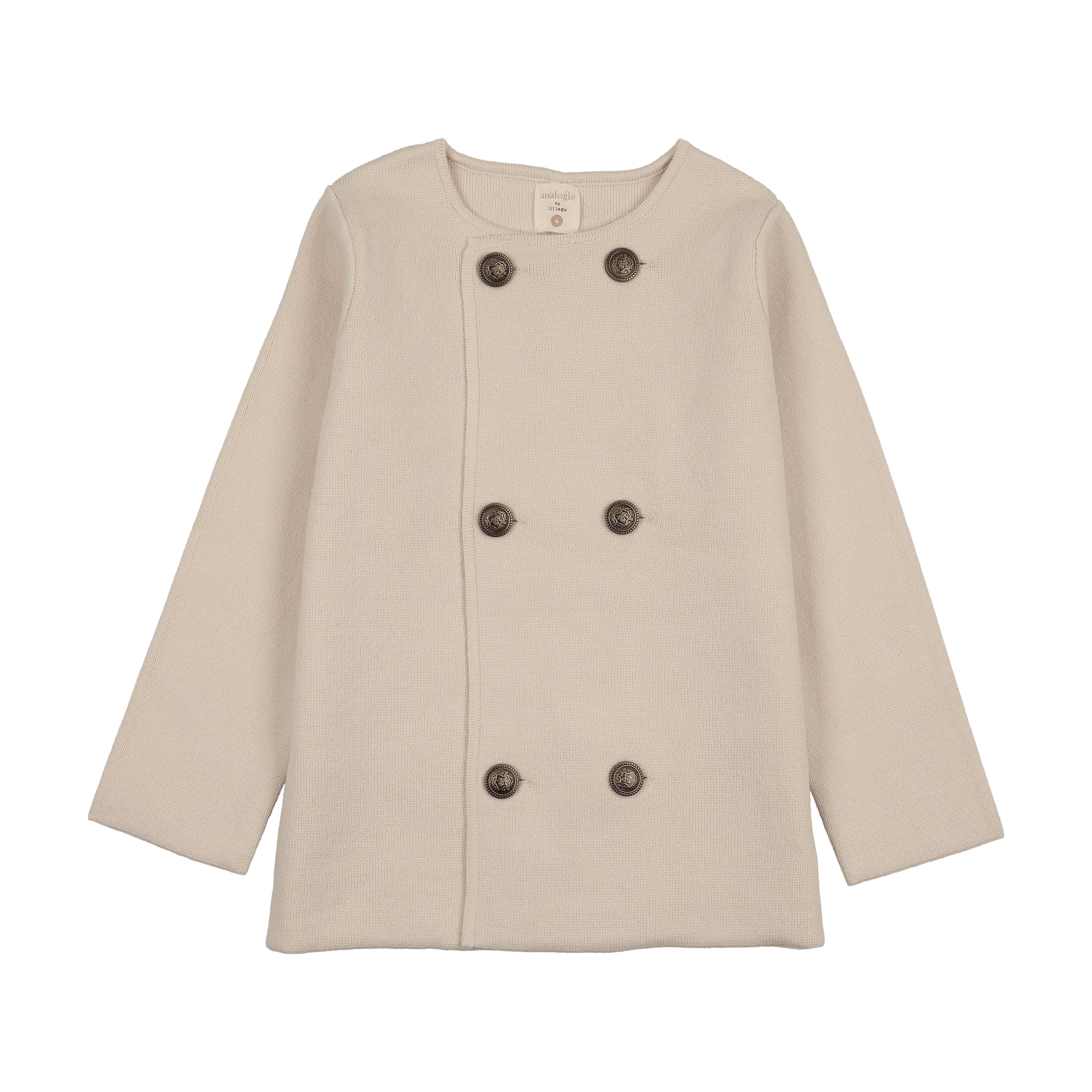 Double Breasted Knit Blazer-Wheat