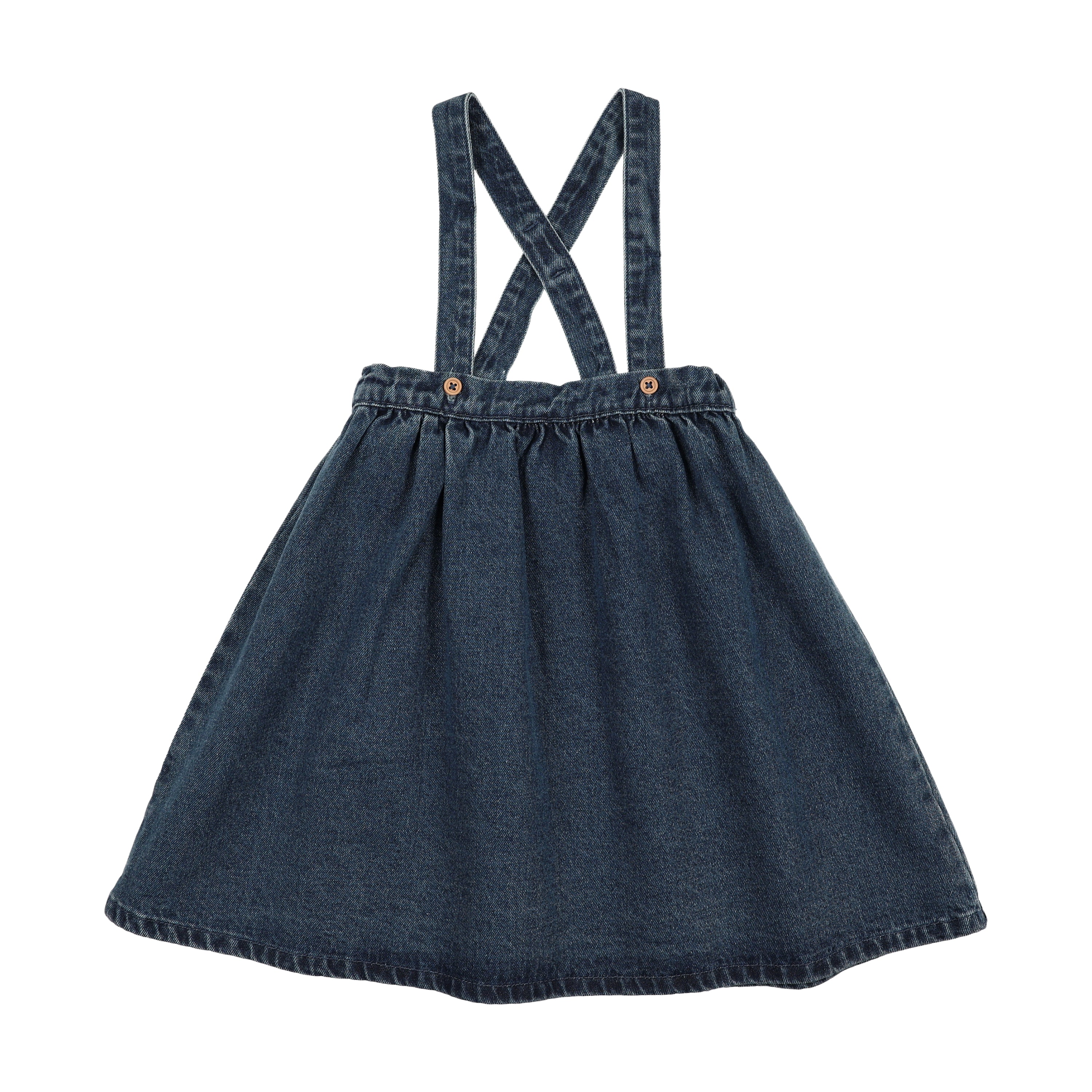 Denim Suspender Jumper-Blue Denim