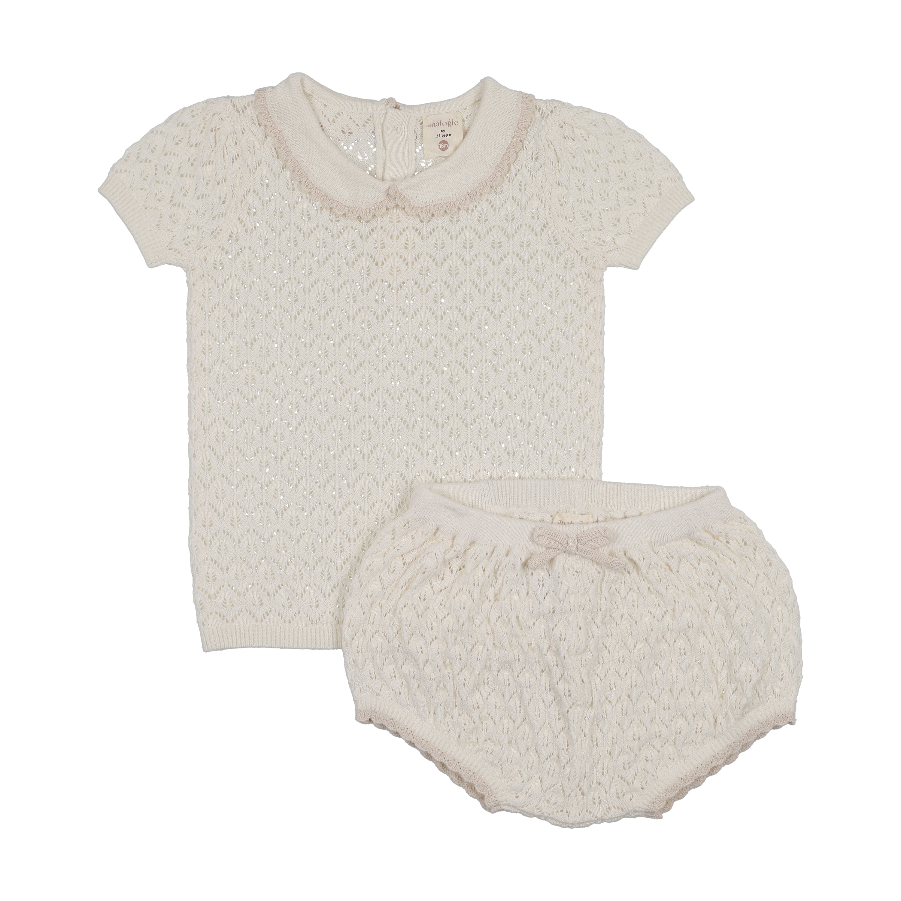 Girls Knit Set-Cream