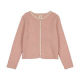 Scallop Rib Cardigan-Bud Pink