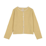 Scallop Rib Cardigan-Yellow