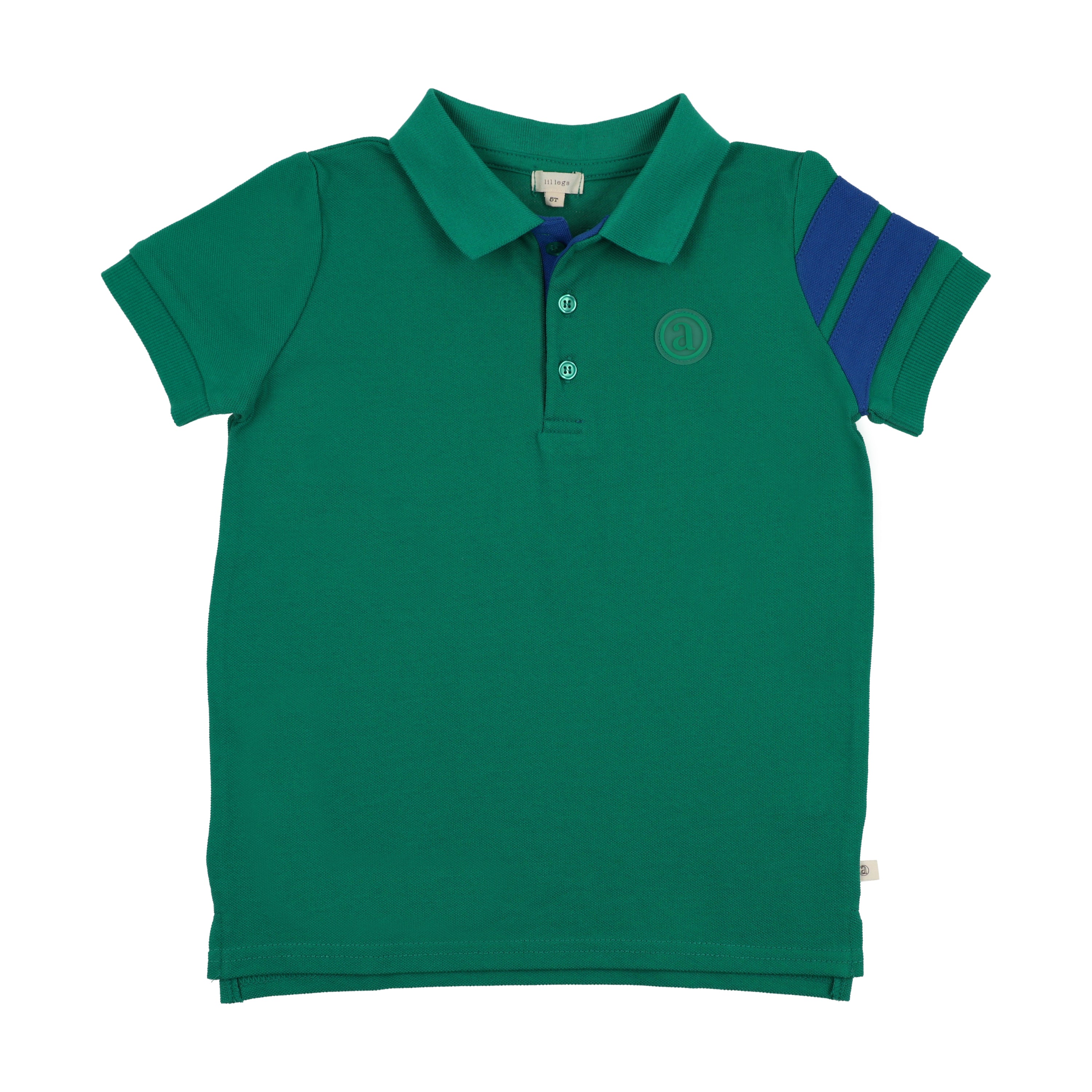 Stripe Detail Polo SS-Electric Green