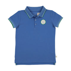 Boating Crew Short Sleeve Polo-Fresh Blue