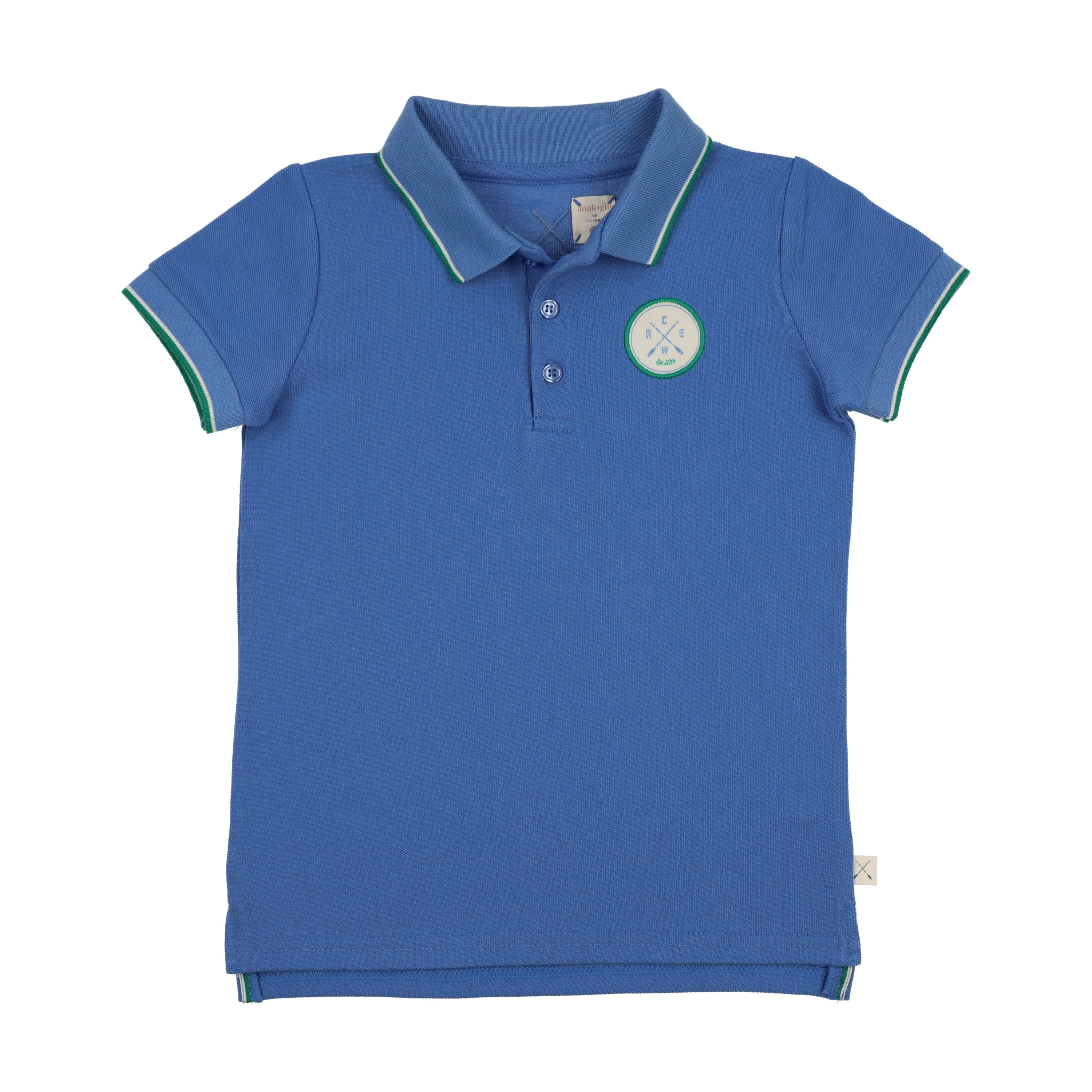 Boating Crew Short Sleeve Polo-Fresh Blue