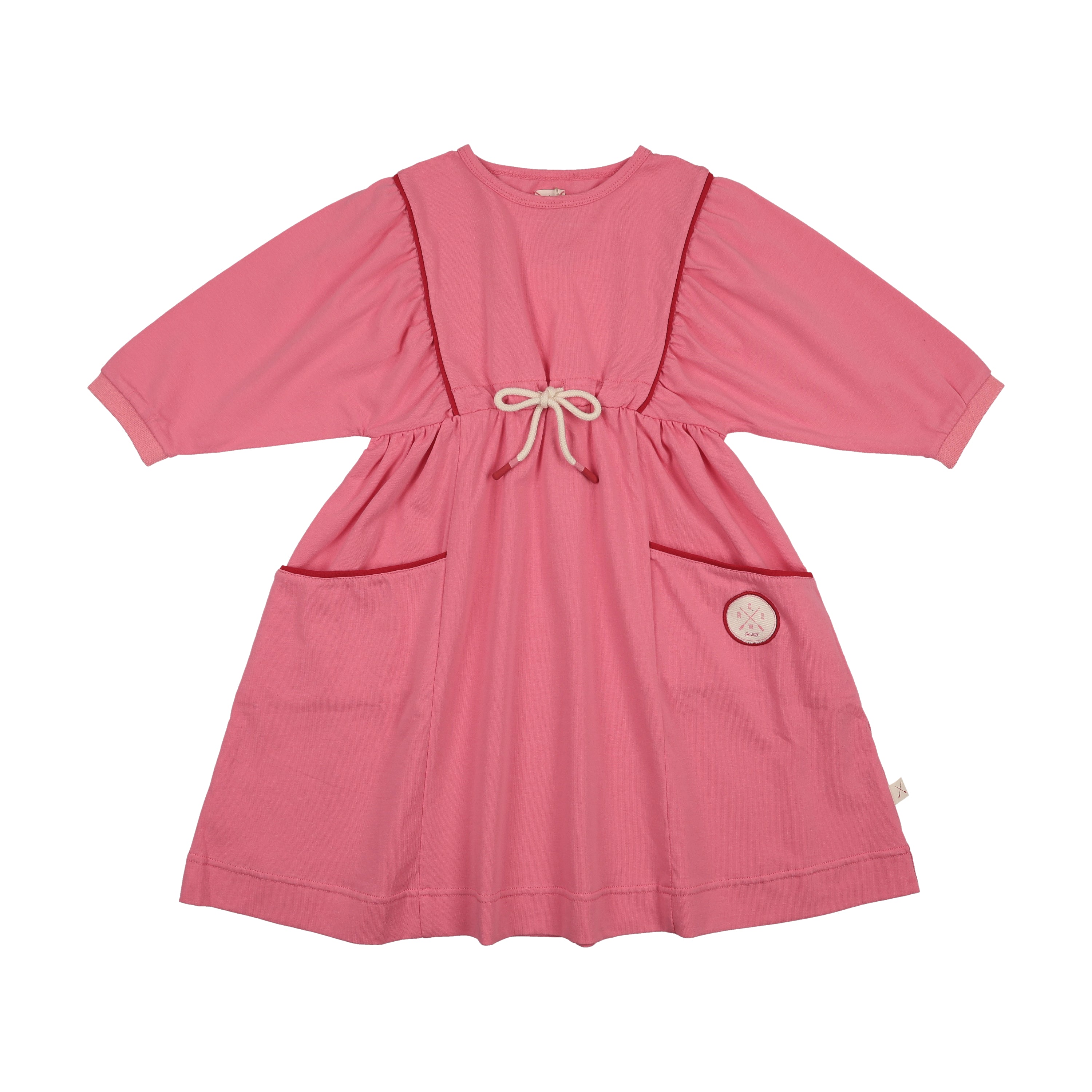 lil legs patch dress short sleeve Botanical Dress Short Sleeve-Multi
