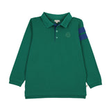 Stripe Detail Polo LS-Electric Green