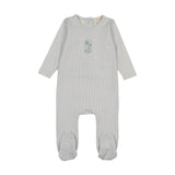 Sailor Stripe Footie-Blue