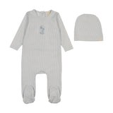 Sailor Stripe Footie-Blue