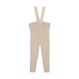 Knit Suspender Leggings - Wheat