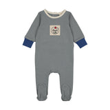 Color Block Footie-Blue