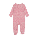 Girl Scouts Footie-Bright Pink Mini Floral