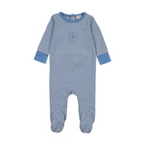 Striped Footie-Frsh Blu Stripe