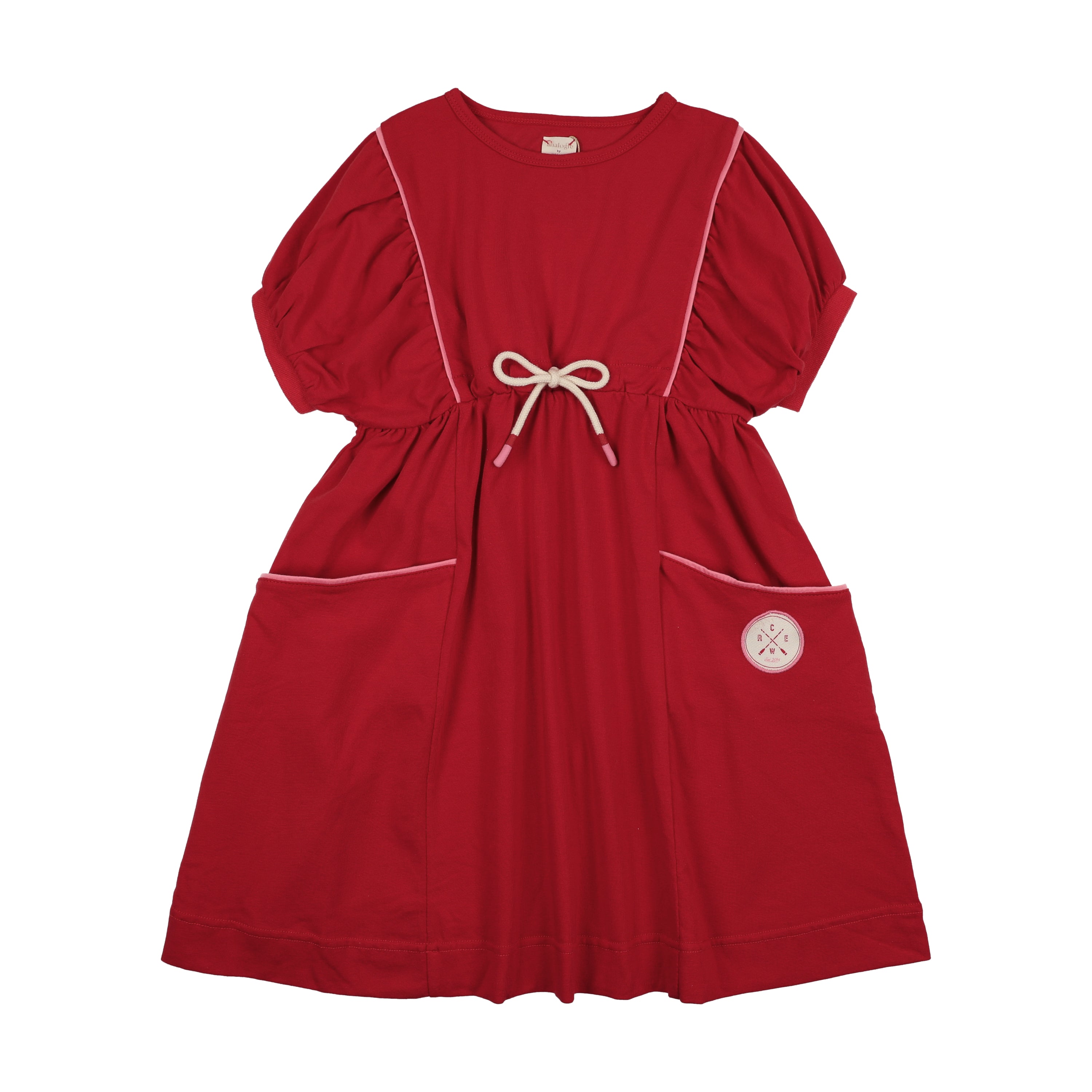Boating Crew Dress SS-Red