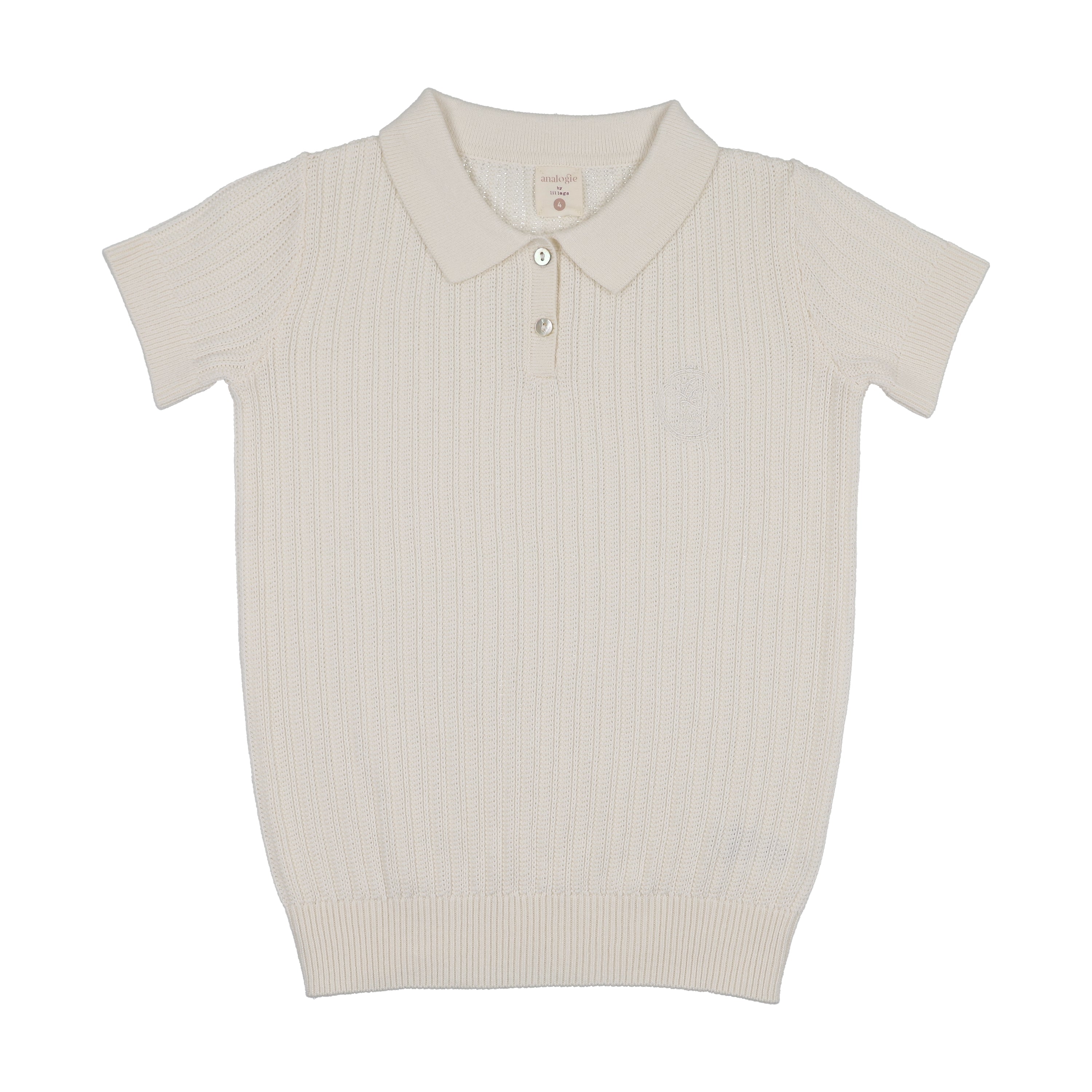 Knit Polo-Cream
