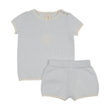 Boys Knit Emblem Set-Clear Blue