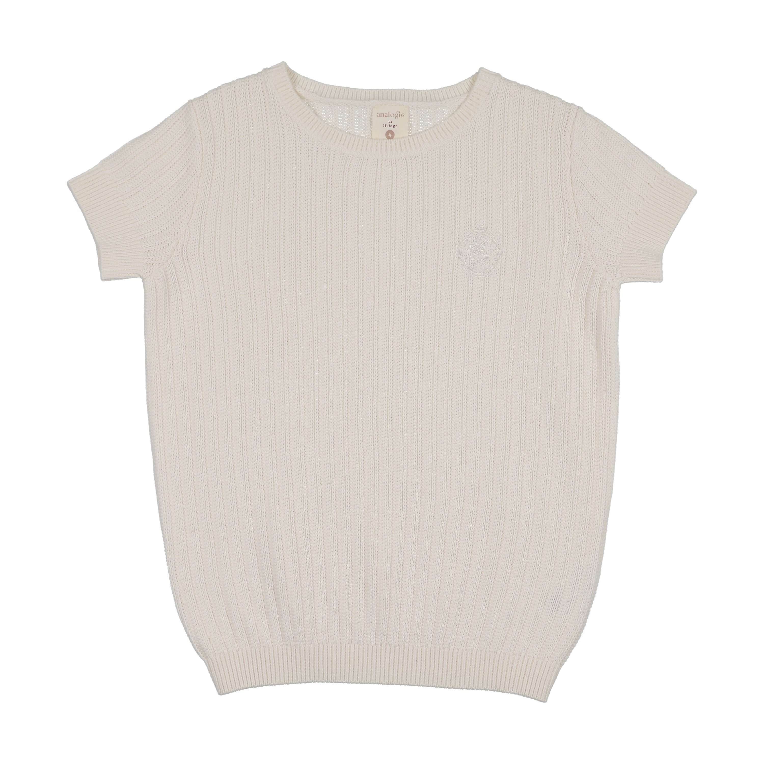 Knit Crew Neck Sweater-Cream