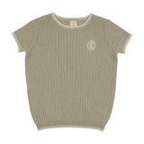 Knit Crew Neck Sweater-Shrub Green