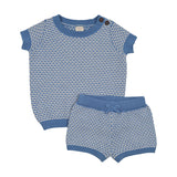 Multi Knit Crewneck Set-Fresh Blue