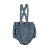 Pocket Suspender Bloomers-Mid Blue Wash