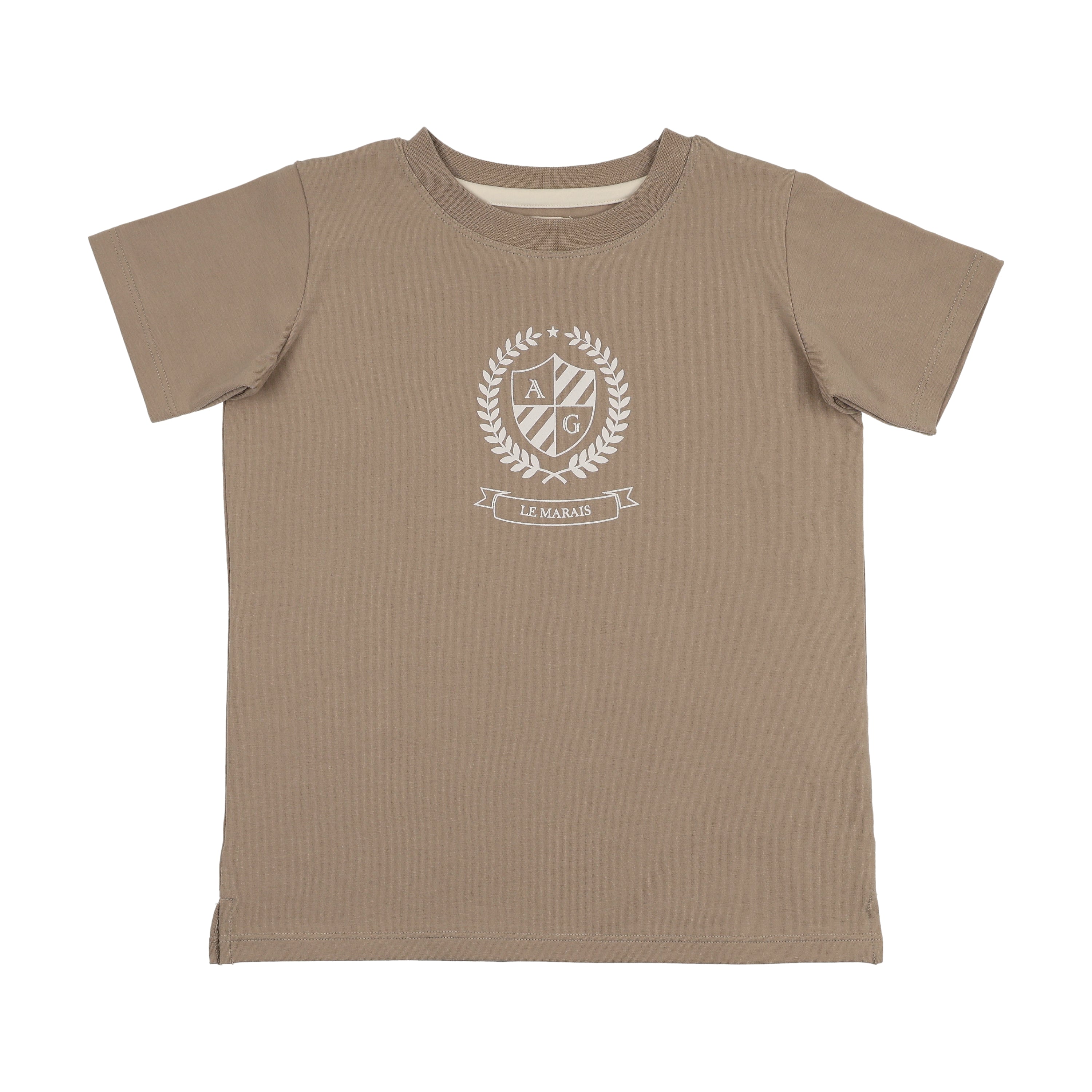Emblem Tee-Taupe