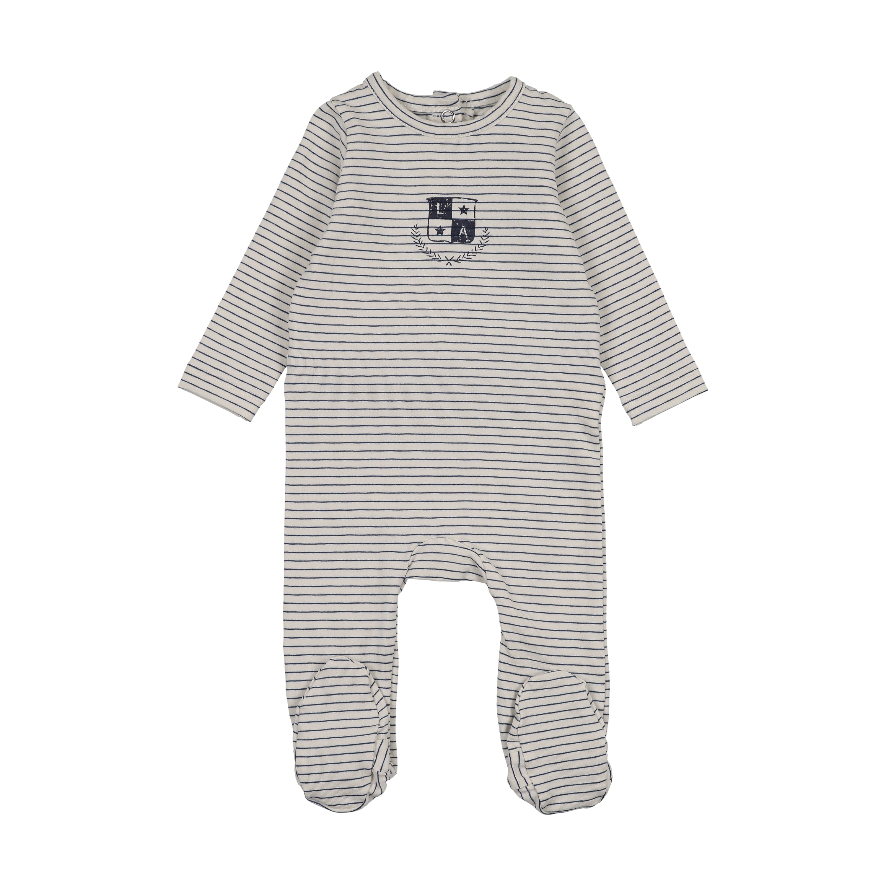 Denim City Footie-Blue Stripe