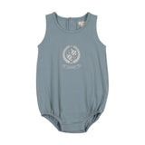 Emblem Romper-Sky Blue