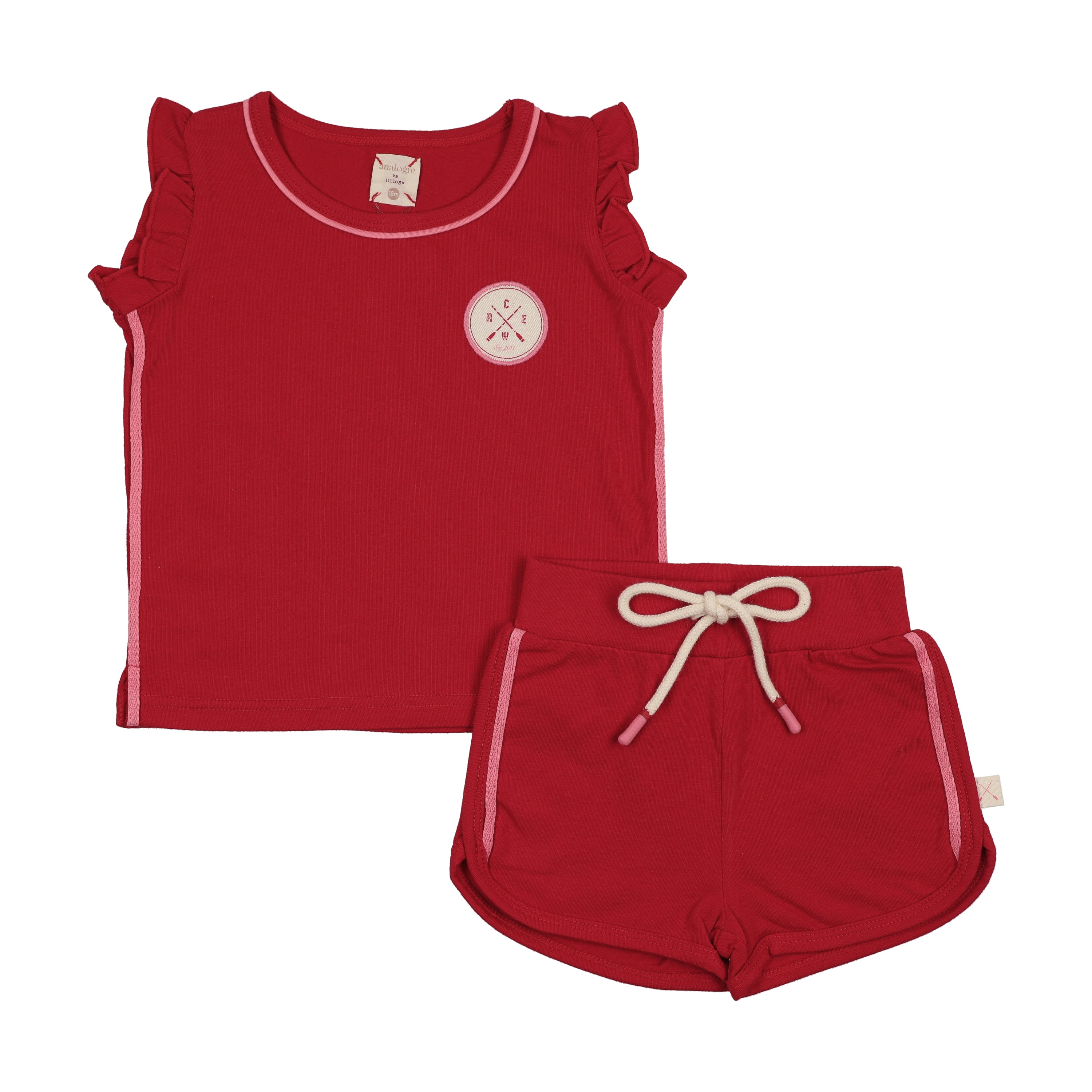 Boating Crew Girls Set-Red