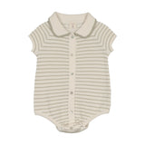 Textured Knit Romper-Shrub Green