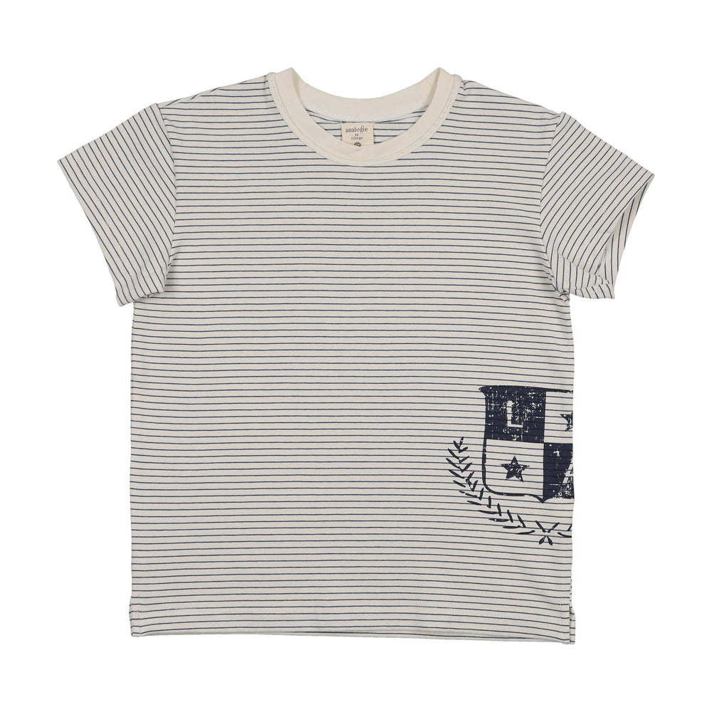 Denim City Boys Tee-Blue Stripe