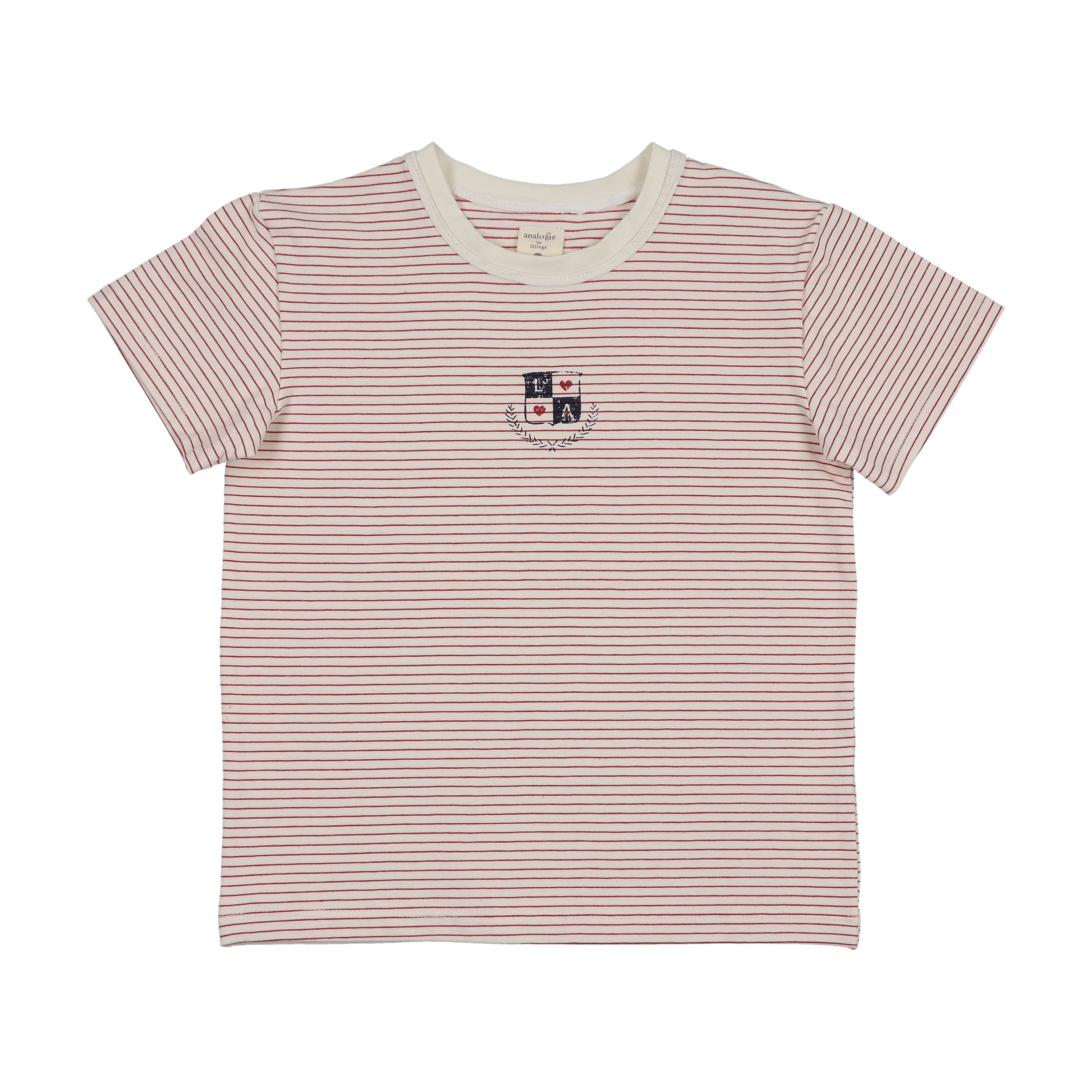 Denim City Girls SS Tee-Red Stripe