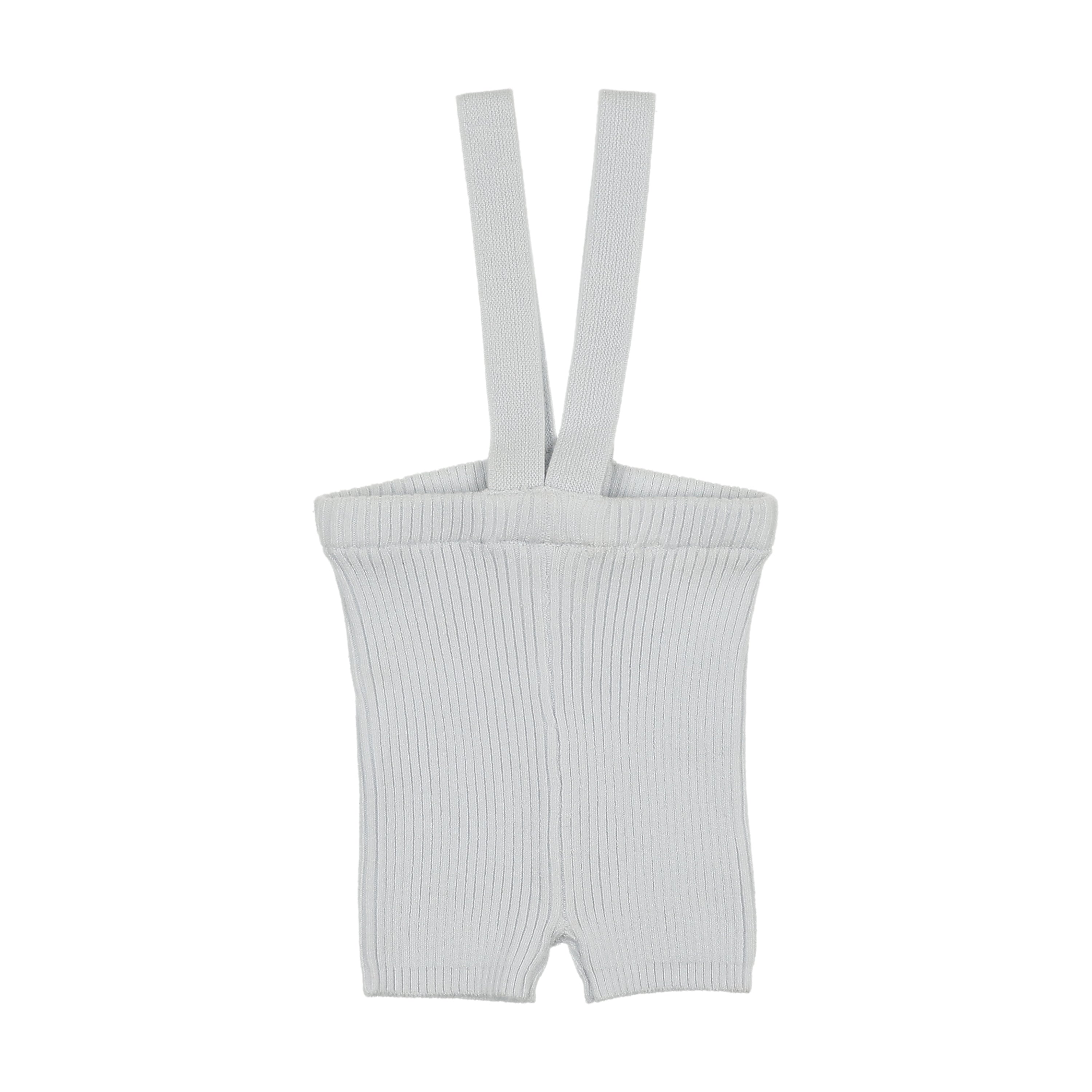 Knit Suspender Shorts - Clear Blue