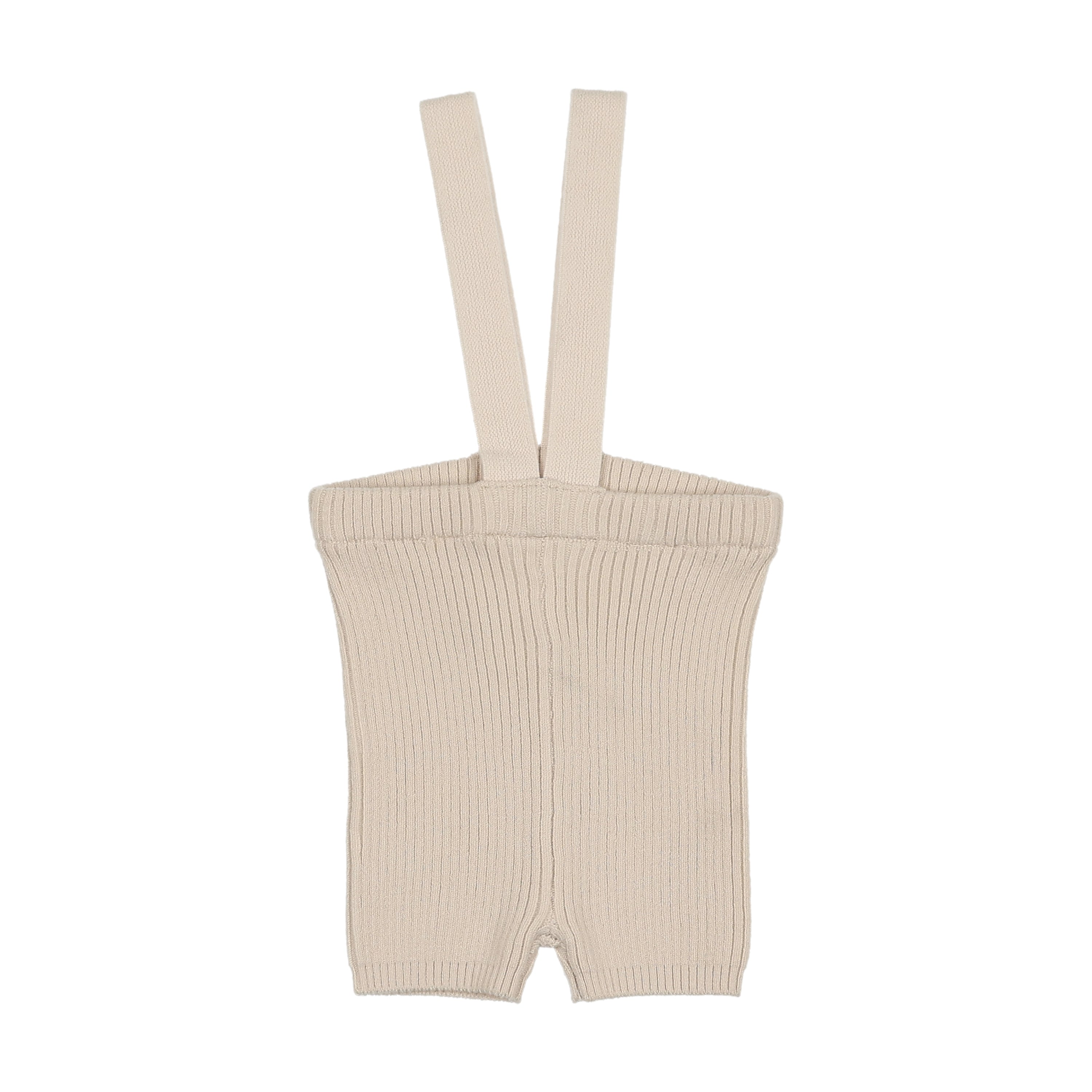 Knit Suspender Shorts - Wheat