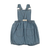 Denim City Girls Romper-Mid Blue Wash