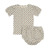 Puff Sleeve Toddler Set-Primary Floral