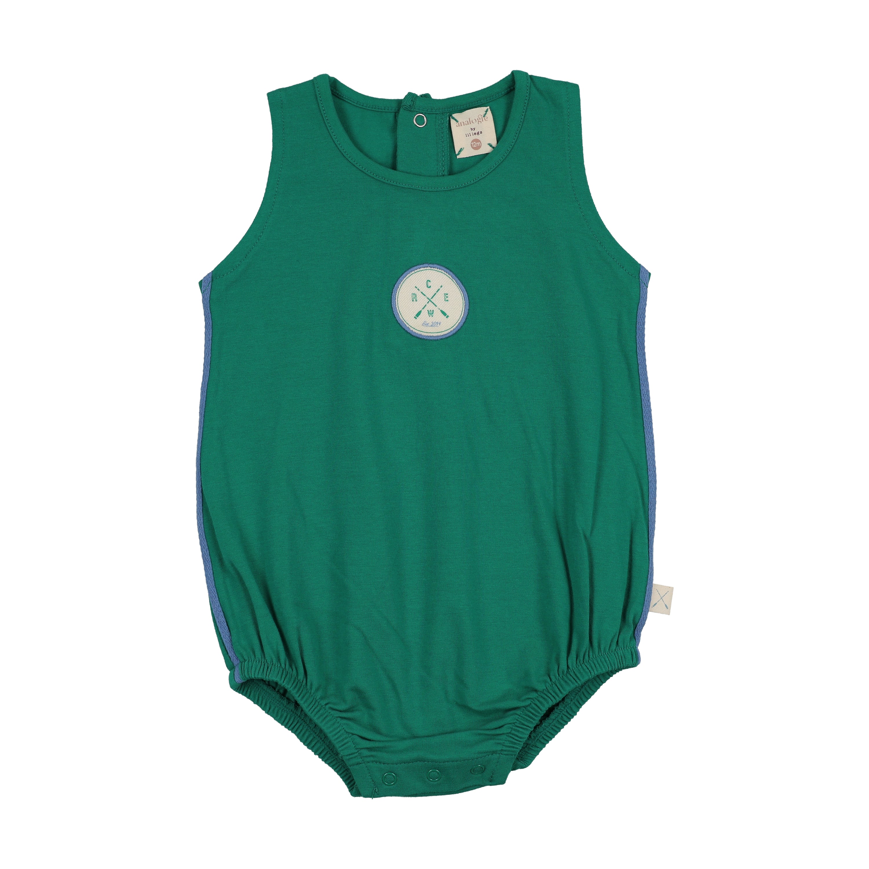 Boating Crew Bubble Romper-Electric Green