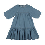 Denim Capsule Dress 3/4 Sleeves-Blue Tencel