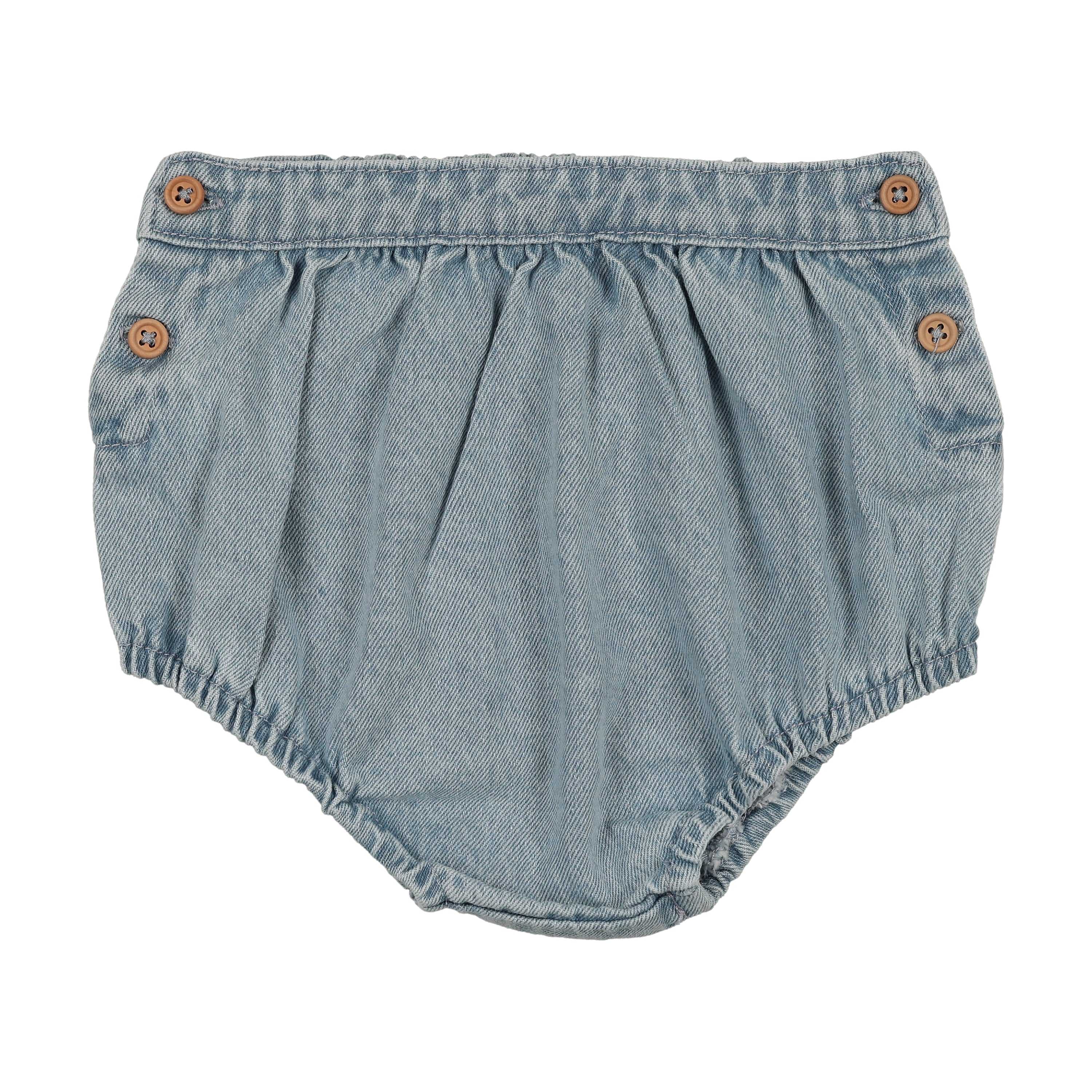 Button Bloomers-Light Wash