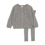 Cardigan Knit Set-Blue