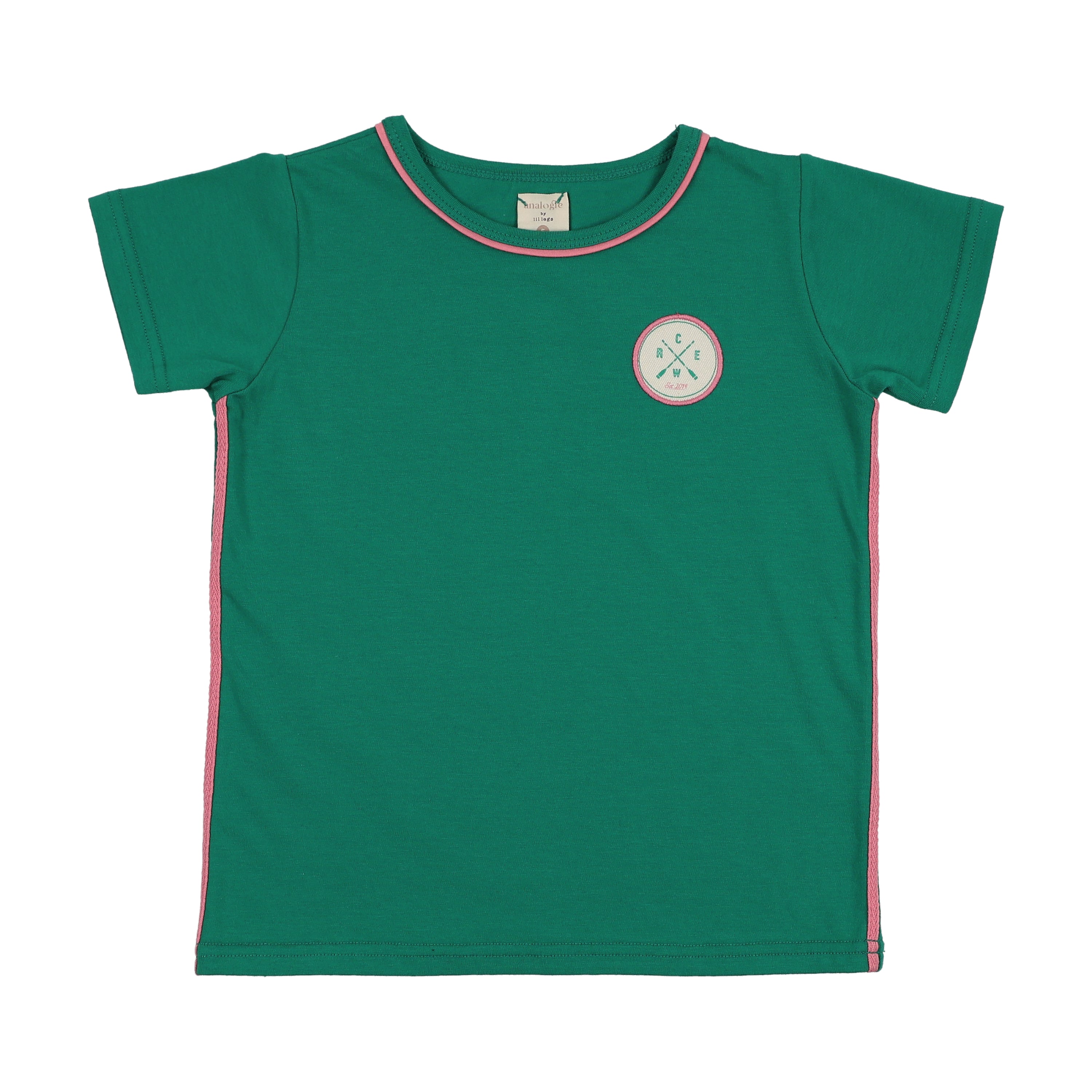 Boating Crew Girls SS Tee-Electric Green