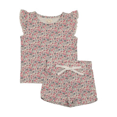 Flutter Printed Toddler Set-Liberty Bouquet