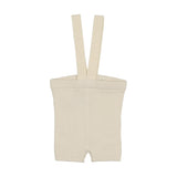 Knit Suspender Shorts - Cream