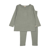 Embroidered Lounge Set-Seafoam