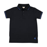 Textured Sports Polo SS-Navy