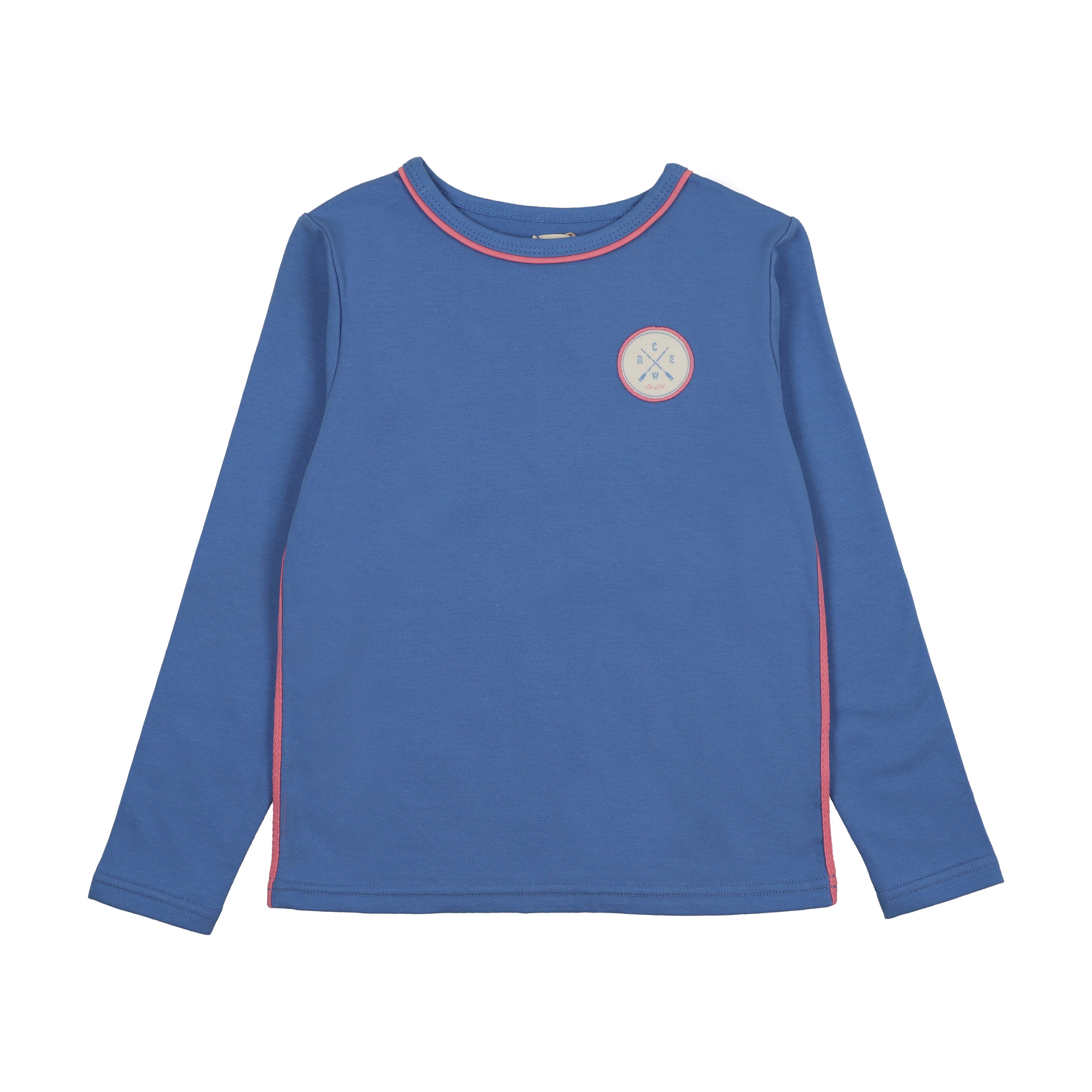 Boating Crew Long Sleeve Tee-Fresh Blue